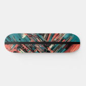 Retro-Futuristic Tech Street Art Skateboard 38 (Horizontaal)