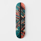 Retro-Futuristic Tech Street Art Skateboard 38 (Voorkant)