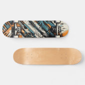 Retro-Futuristic Tech Street Art Skateboard 4 (Horizontaal)