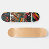 Retro-Futuristic Tech Street Art Skateboard 40 (Horizontaal)