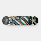 Retro-Futuristic Tech Street Art Skateboard 5 (Horizontaal)
