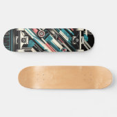 Retro-Futuristic Tech Street Art Skateboard 5 (Horizontaal)