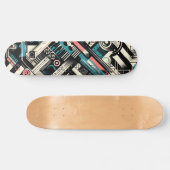 Retro-Futuristic Tech Street Art Skateboard 6 (Horizontaal)