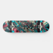 Retro-Futuristic Tech Street Art Skateboard 8 (Horizontaal)