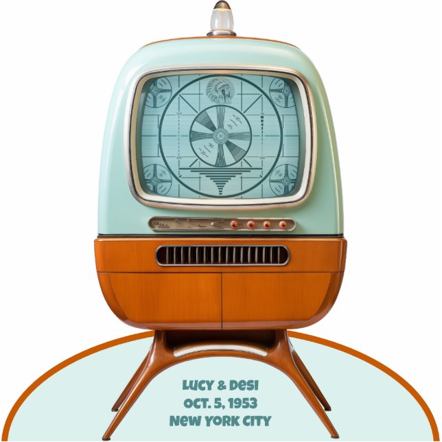 Retro-Futuristic TV Photo Frame Sculpture Staand Fotobeeldje (Voorkant)