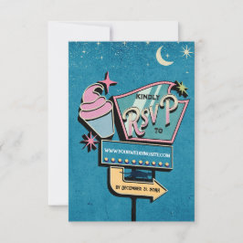 Retro Futuristic Wedding RSVP Sign