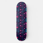 Retro Futuristisch Printplaat  Persoonlijk Skateboard (Voorkant)