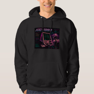 Retro Futuristische AI Robot Computer Vaporwave Ne Hoodie