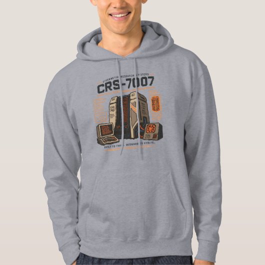 Retro Futuristische AI Robot Computer Vaporwave Ne Hoodie (Voorkant)