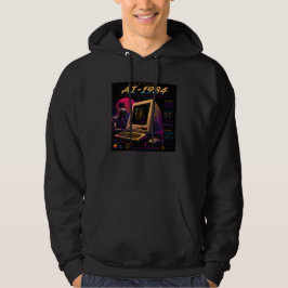 Retro Futuristische AI Robot Computer Vaporwave Ne Hoodie
