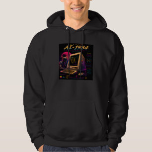 Retro Futuristische AI Robot Computer Vaporwave Ne Hoodie