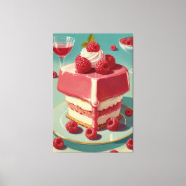 Retro futuristische cake Stretched Canvas Print