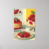 Retro futuristische cake Stretched Canvas Print