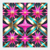 Retro-futuristische Disco Peel & Stick Behang (Voorkant)