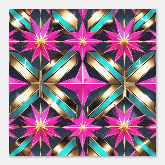 Retro-futuristische Disco Peel & Stick Behang (Voorkant)