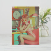 Retro-futuristische glamoureuze esthetiek kaart (Staand voorkant)