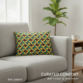 retro-futuristische golfpatroon accent kussen