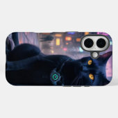 Retro futuristische kat Case-Mate iPhone case (Achterkant (horizontaal))