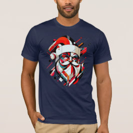 retro-futuristische kerstman t-shirt