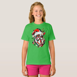 retro-futuristische kerstman t-shirt