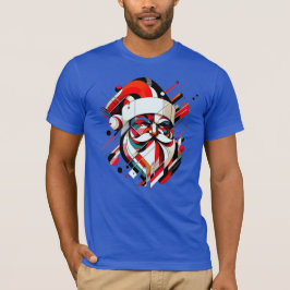 retro-futuristische kerstman t-shirt