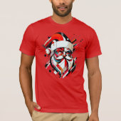 retro-futuristische kerstman t-shirt (Voorkant)
