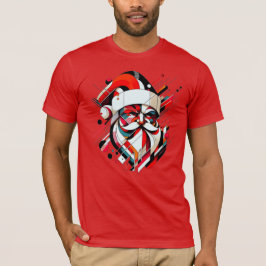 retro-futuristische kerstman t-shirt