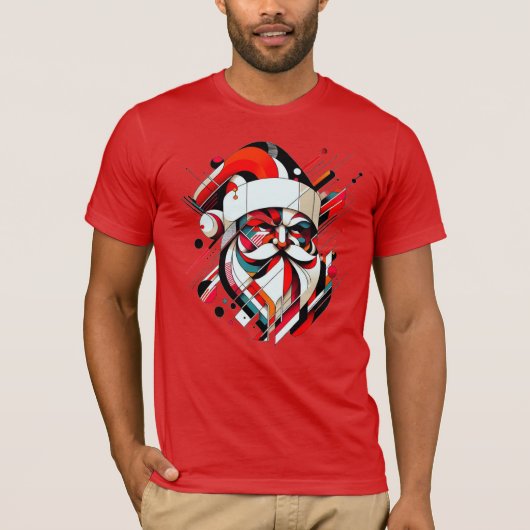 retro-futuristische kerstman t-shirt (Voorkant)