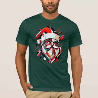 retro-futuristische kerstman t-shirt