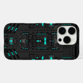 Retro-futuristische PixelArt TechGear Case-Mate iPhone Case (Achterkant (horizontaal))