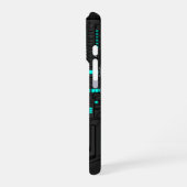 Retro-futuristische PixelArt TechGear iPhone Hoesje (Linkerkant)