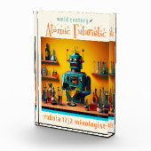 Retro Futuristische Robot ROBIA 12J2 Mixologist Fotoblokken (Rechts)