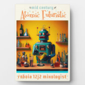 Retro Futuristische Robot ROBIA 12J2 Mixologist Fotoplaat (voorkant)