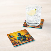 Retro Futuristische Robot ROBIA 12J2 Mixologist Kartonnen Onderzetters (Insitu)