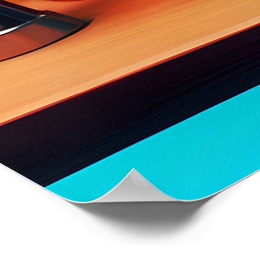 Retro Futuristische Robot ROBIA 12J2 Mixologist Poster (Hoek)