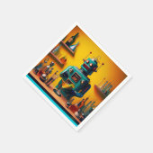 Retro Futuristische Robot ROBIA 12J2 Mixologist Servet (Hoek)