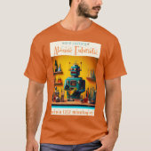 Retro Futuristische Robot ROBIA 12J2 Mixologist T-shirt (Voorkant)