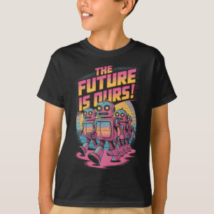 Retro futuristische robots De toekomst is ons ontw T-shirt
