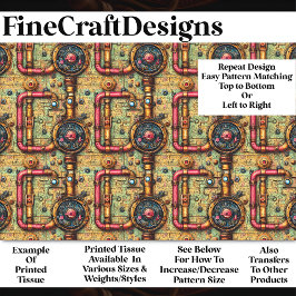 Retro Futuristische Steampunk Pijpen BM5 Decoupage Tissuepapier