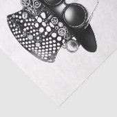 Retro Futuristische Steampunk Vrouw AC4 Decoupage Tissuepapier (Detail)