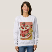 Retro futuristische taart sweatshirt (Voorkant volledig)