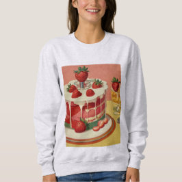 Retro futuristische taart sweatshirt