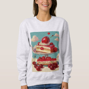 Retro futuristische taart sweatshirt