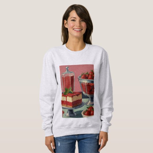 Retro futuristische taart sweatshirt (Voorkant volledig)