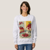 Retro futuristische taart sweatshirt (Voorkant volledig)