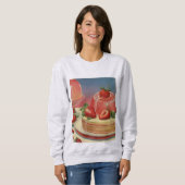 Retro futuristische taart sweatshirt (Voorkant volledig)