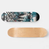 Retro-futuristische Tech Street Art Skateboard 1 (Horizontaal)