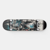 Retro-futuristische Tech Street Art Skateboard 2 (Horizontaal)
