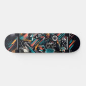 Retro-futuristische Tech Street Art Skateboard 21 (Horizontaal)