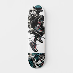 Retro-futuristische Tech Street Art Skateboard 23